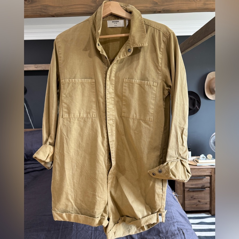 One Teaspoon Tan Lightweight Shirt Jacket
